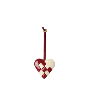 Metallornament, geflochtenes Herz