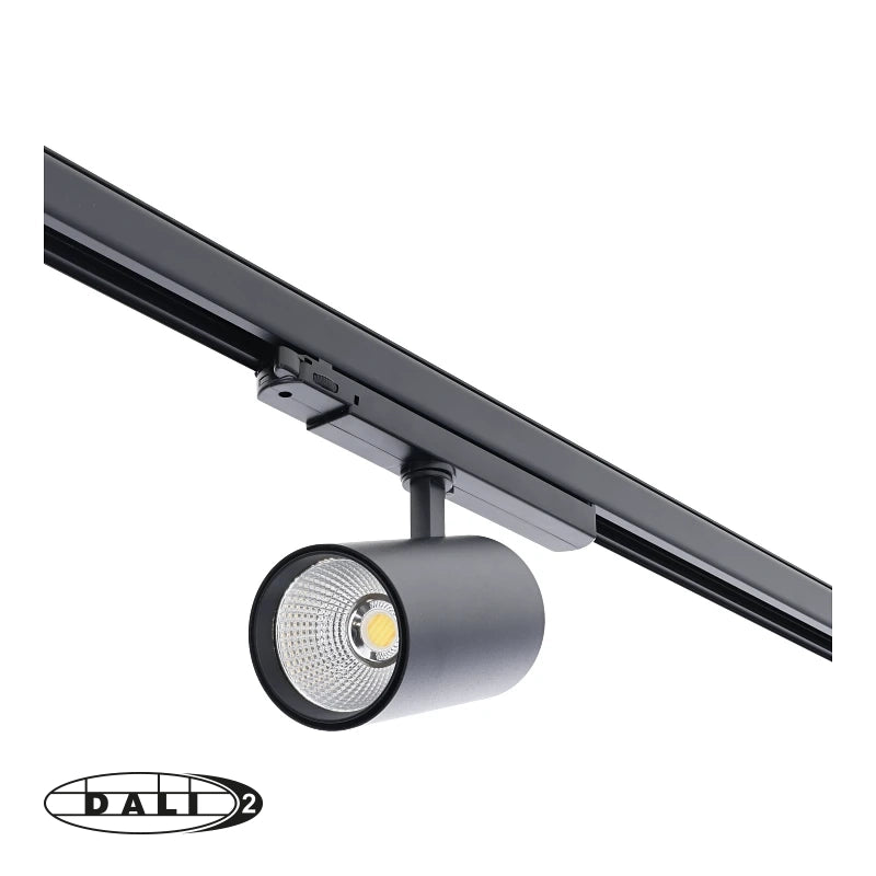 3-Phasen-DALI-Schienenstrahler | Rosalin | 10-20-30 Watt-Schalter | Schwarz | CCT-Schalter | DALI2 – Bild 2