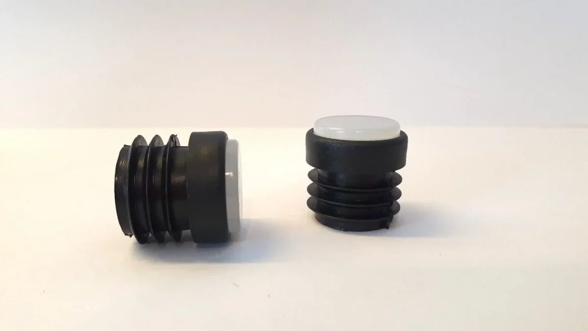 4 St. Stuhlgleiter mit Anti-Rutsch-Einsatz aus TPU, für Rundrohre mit Wandstärke 1,5-2 mm, Rohraussenmaß 19 mm, Farbe schwarz – Bild 3