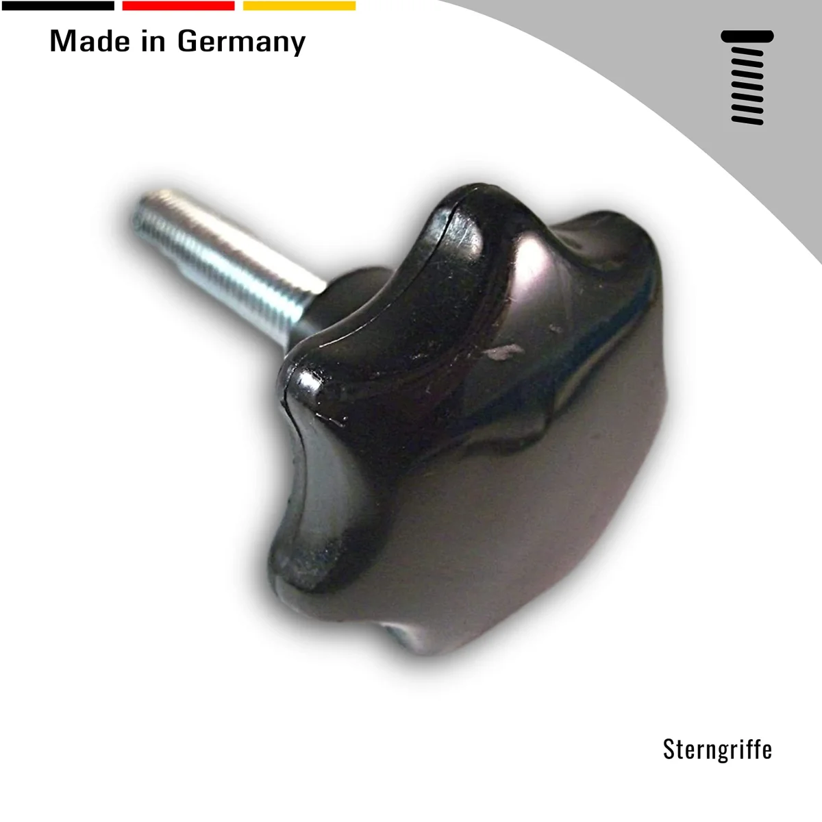 1 Sternschraube aus Kunststoff Durchmesser 50 mm Sterngriffschraube mit Gewindebolzen aus legiertem Stahl – Bild 7