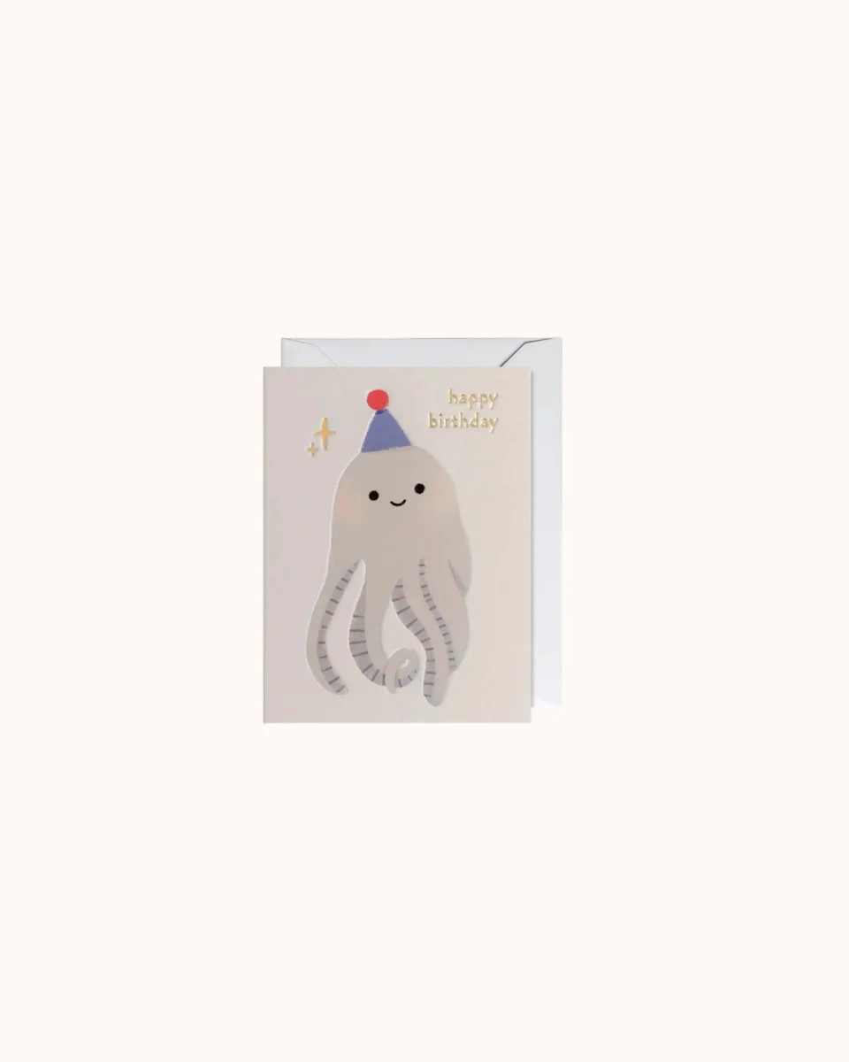 Birthday Octopus Mini Karte – Bild 2