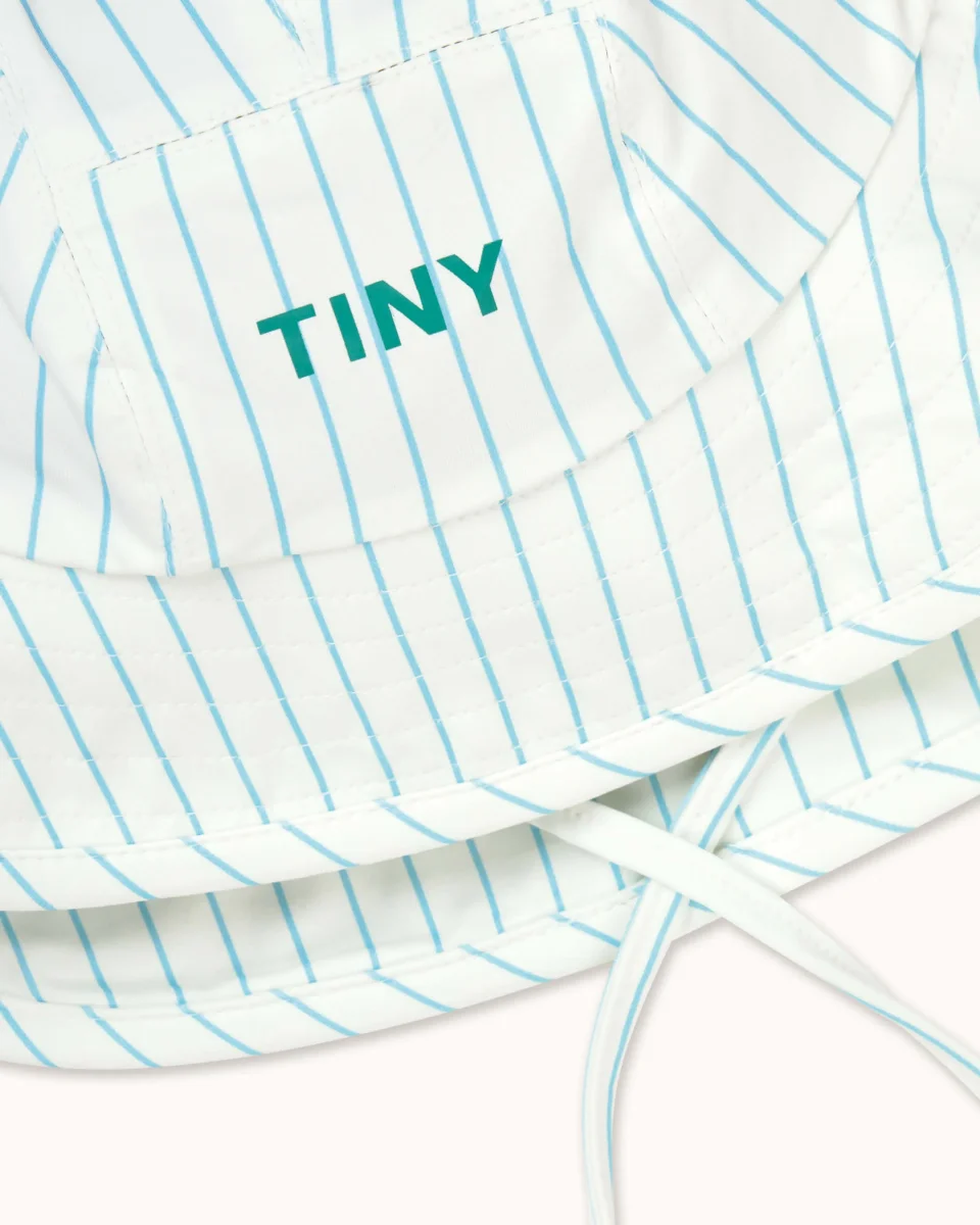 Bucket Hat in cyan gestreift – Bild 6