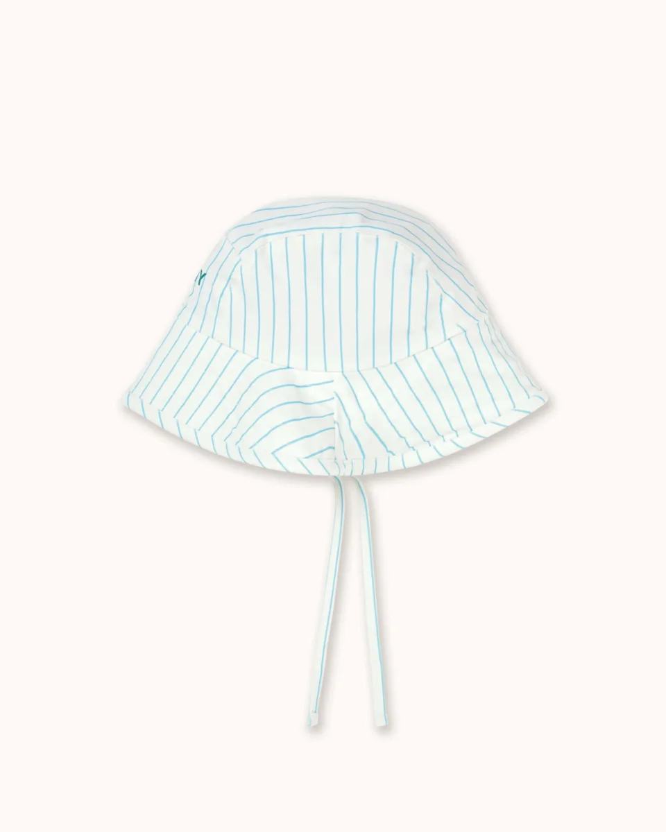 Bucket Hat in cyan gestreift – Bild 3