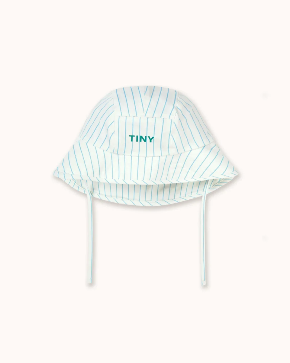 Bucket Hat in cyan gestreift – Bild 2