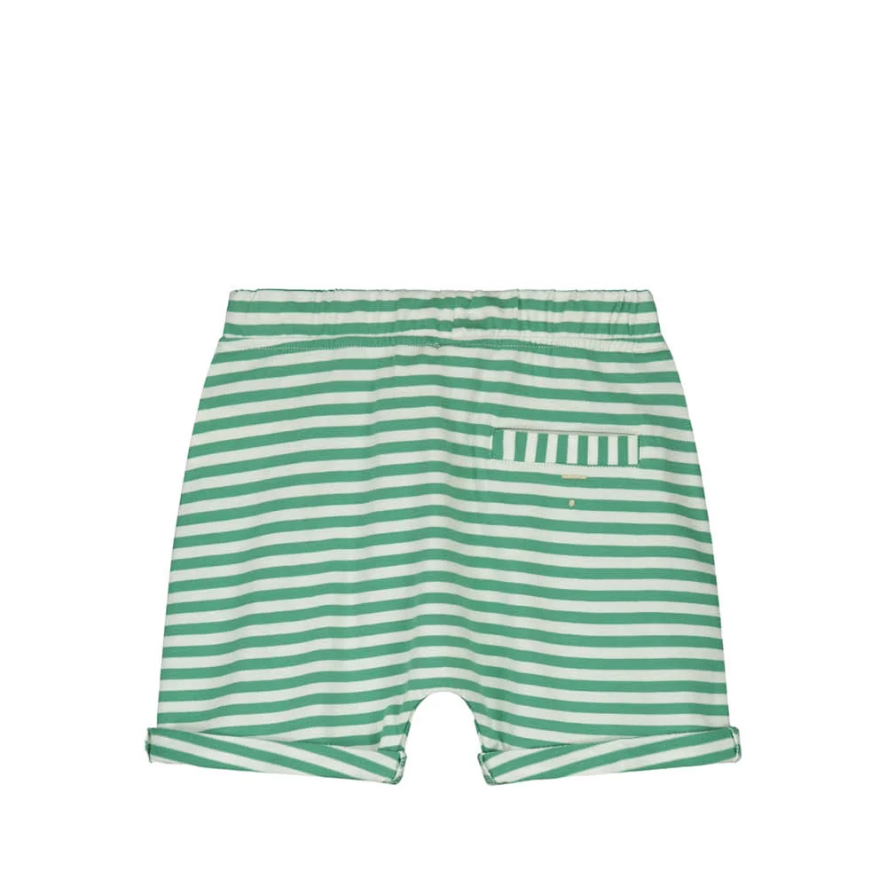 Sweatshorts in bright green/off-white – Bild 3