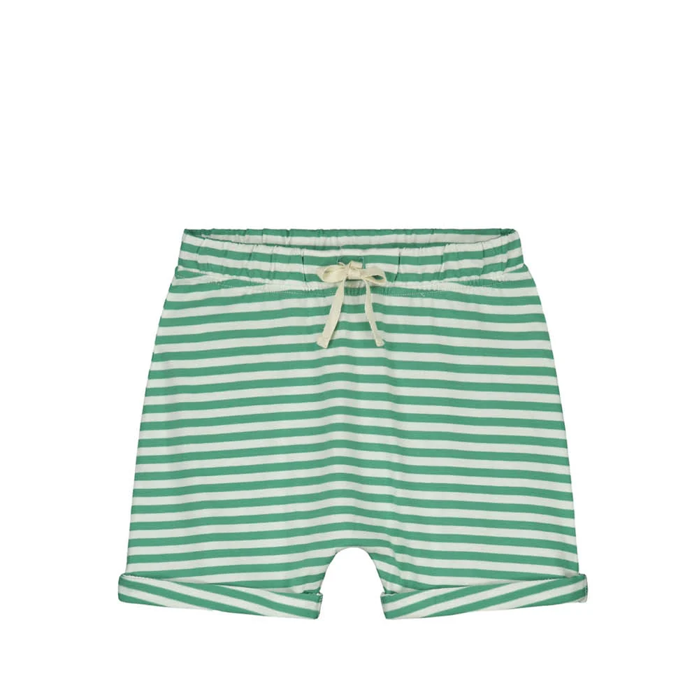 Sweatshorts in bright green/off-white – Bild 2
