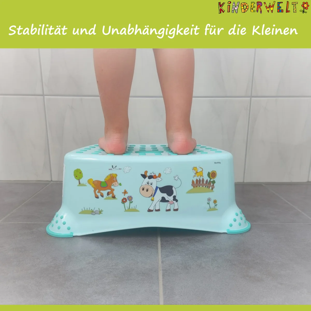 2er Set Funny Farm aquamarin WC Aufsatz + Hocker Toilettentrainer – Bild 6