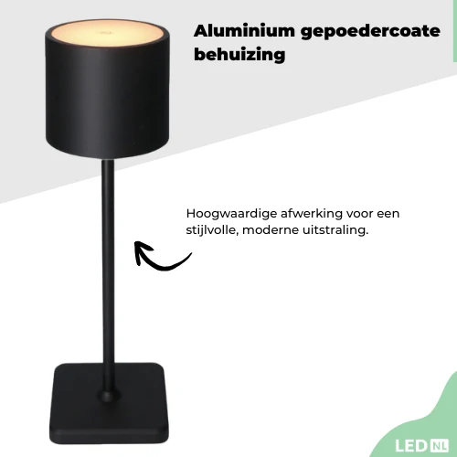 Akku LED-Tischleuchte weiß dimmbar IP54 warm-neutral-kaltweiß Ladeschale - LED's Light – Bild 5