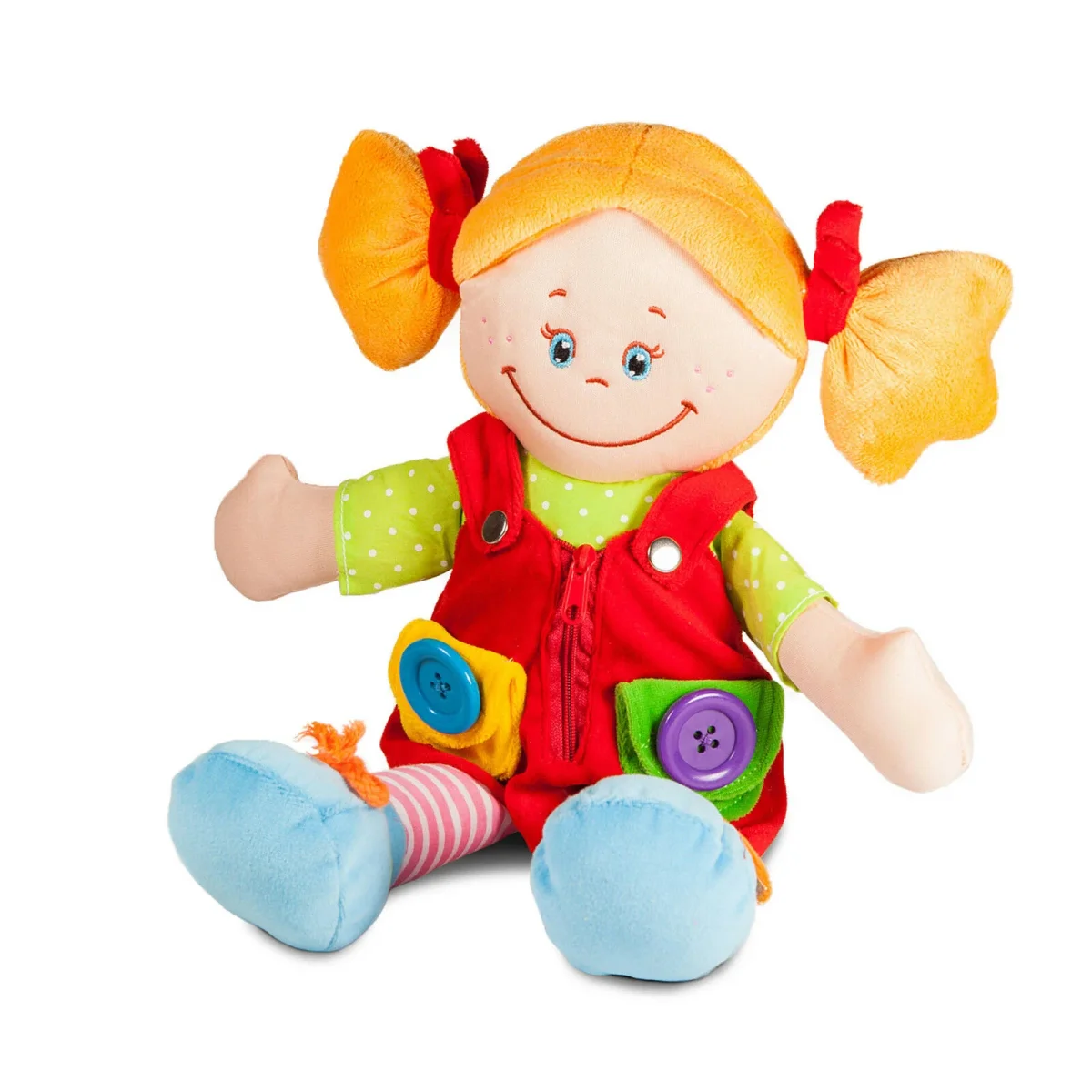 Weiche Stoffpuppe Mädchen 37 cm Puppe – Bild 3